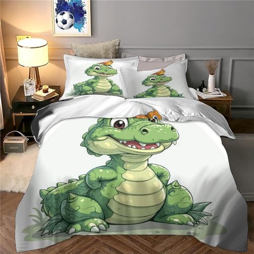 Housse de couette crocodile hypoallergénique et super douce avec fermeture éclair solide