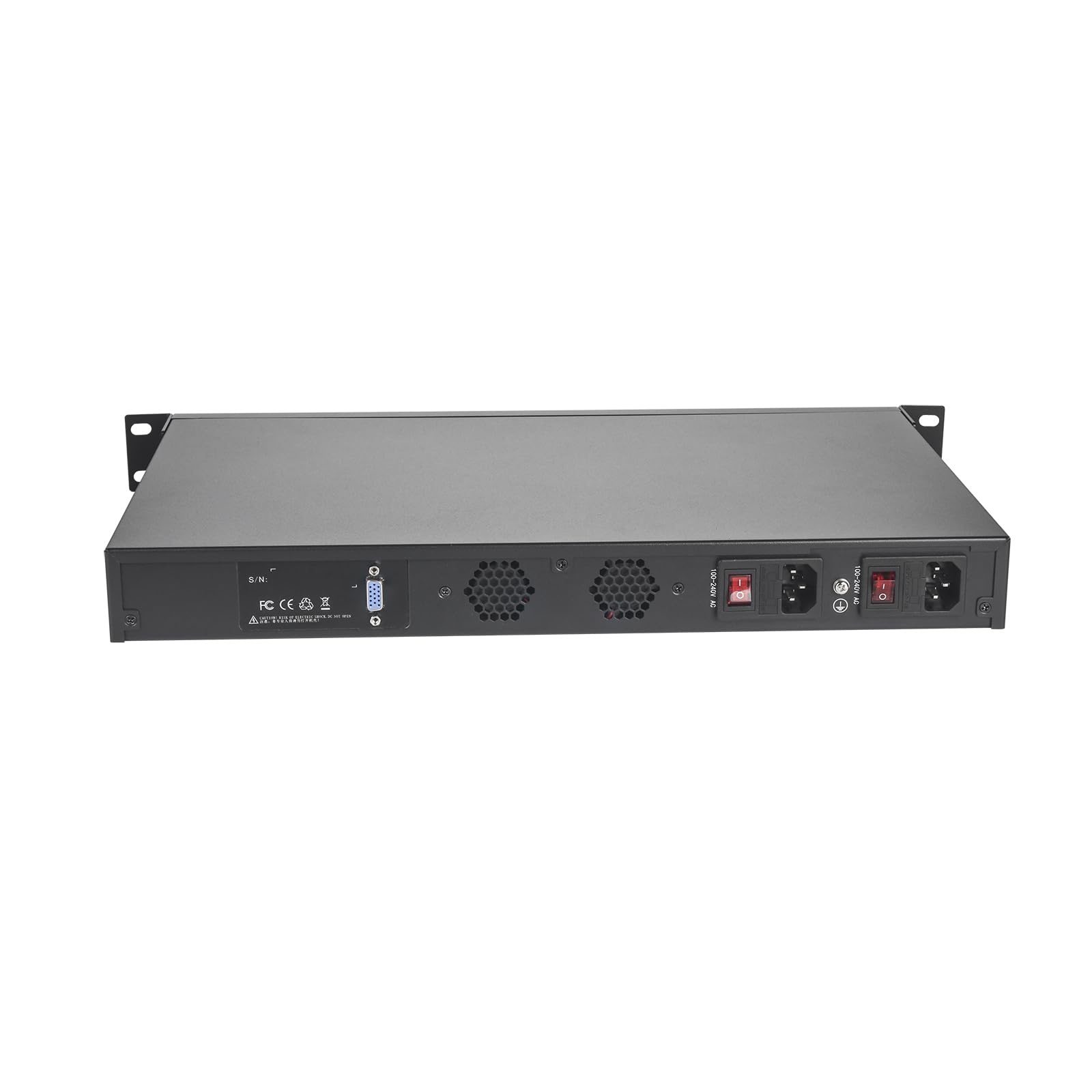 1U Firewall Hardware Appliance with Redundancy Power Supply, Mikrotik, PFSense, OPNsense, VPN, Router PC, I7 4700MQ, RS11, 6 x 2.5GbE, SIM Slot, Dual Power, 16G RAM, 512G SSD
