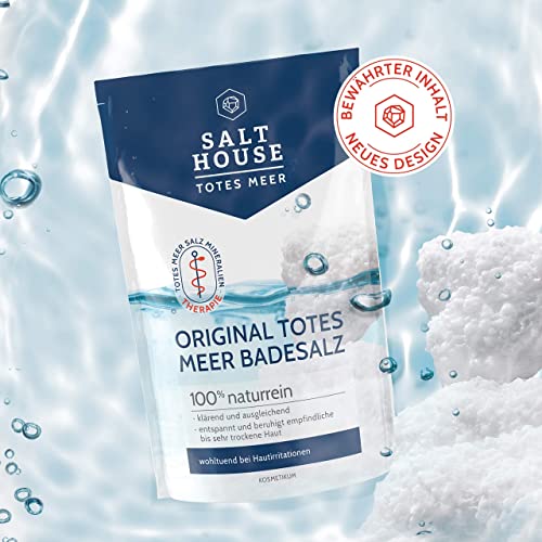 Badesalz Salthouse Original Totes Meer Therapie PUR 8er-Pack