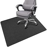 Office Chair Mat for Hardwood Floor 55' x 35' x 0.16', Desk Chair Mat for Carpet Hard-Floor Desk Mat for Floor Protector Multipurpose for Desks, Office and Home (Black)