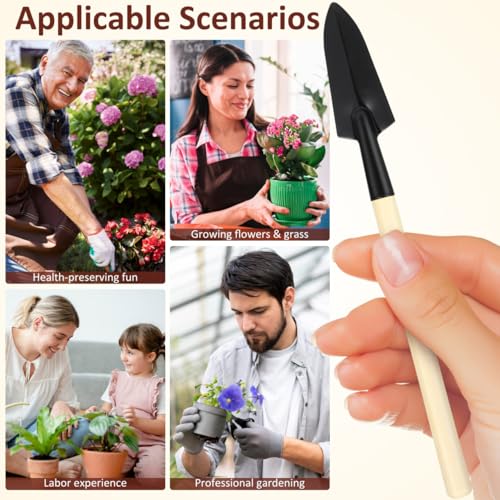 Set de Herramientas de Jardín 6 Piezas Mini Metal con Mango de Madera miniatura 6