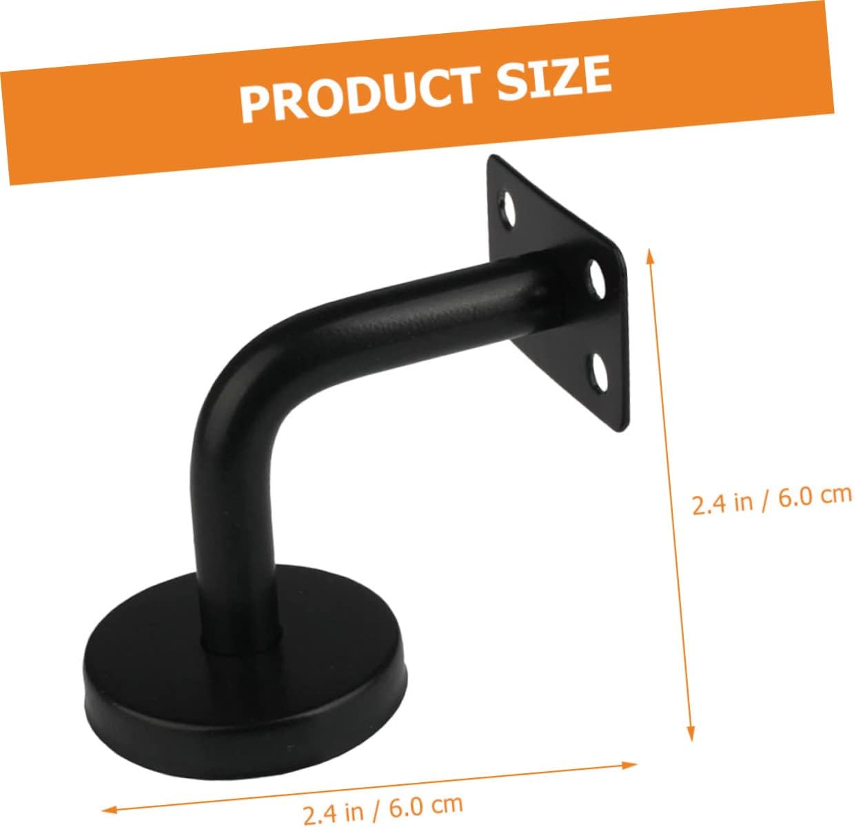 Milisten 6pcs Stair Railing Support Bracket Black Coated Stainless Steel Handrail Holders for Stairs and Walls and Easy to Install Railing Brackets for Indoor and Outdoor Use