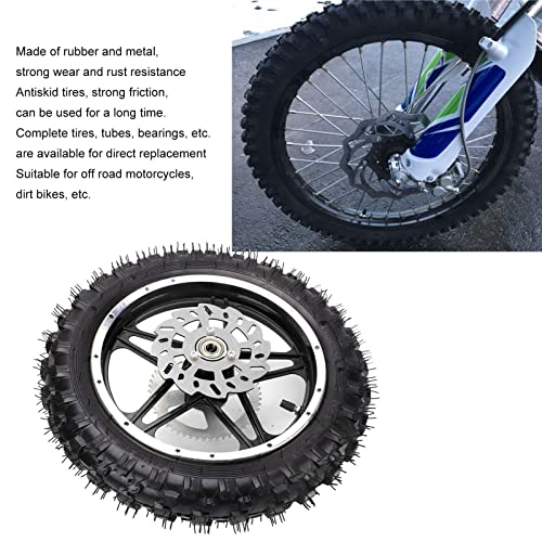 Gruppo Ruota Posteriore Pneumatico Cerchione Gomma Metallo 2 5 10 Pollici per Dirt Bike Motociclette Biciclette