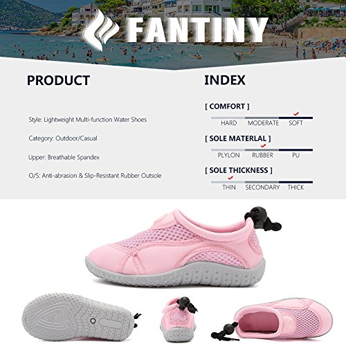 CIOR Toddler Kid Water Shoes Aqua Shoe Swimming Pool Beach Sports Athletic Shoes for Girls and Boys U120STHSX-Classic.lightpink-234