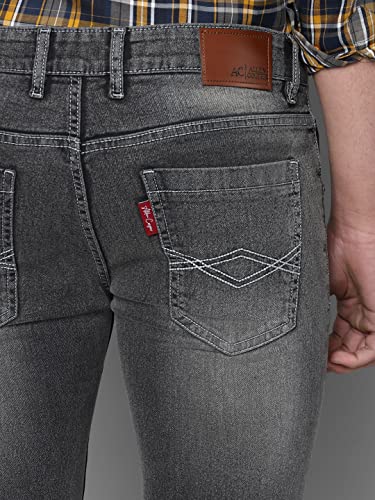 Image of Allen Cooper Slim Mid Rise Stretchable Denim Jeans for Men