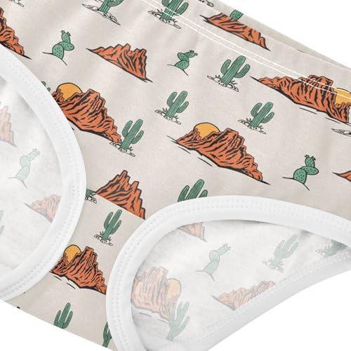 Girls' Underwear Western Cactus Cotton Stretch Comfort Toddler Panties4