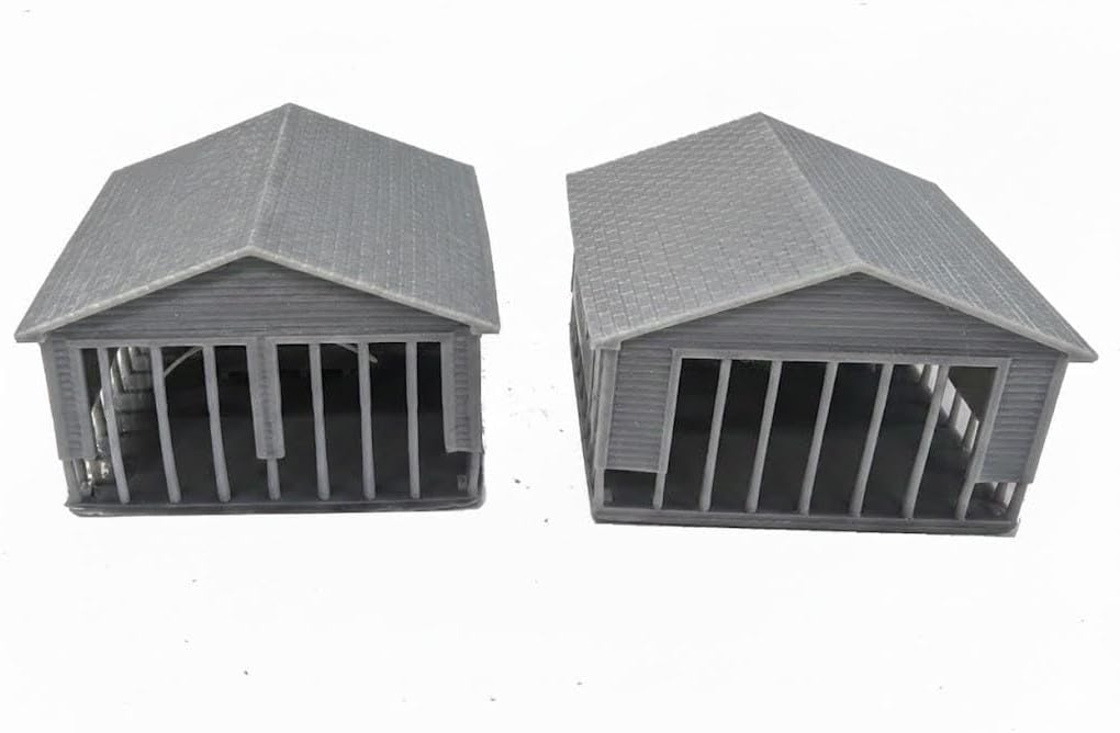 N Scale Garage Building Set of 2 | Whistle Stop Models | 1/160