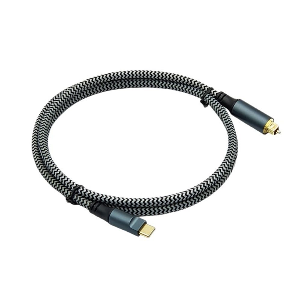 Pleciony kabel audio USB-C na optyczny z platerowanymi złączami - do/soundbar, głośników i systemów kina domowego