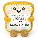 New Mom to Be Gifts, Pregnancy Announcement for Expecting Mom Sister Best Friend, Christmas First Time Mother Present, Funny Baby Shower Gender Reveal Party Gifts, Handmade Crochet Toast for New Mama