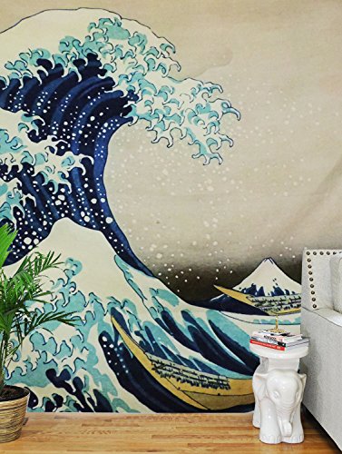 Tapestry Wall Tapestry Wall Hanging Tapestries The Great Wave off Kanagawa by Katsushika Hokusai Thi