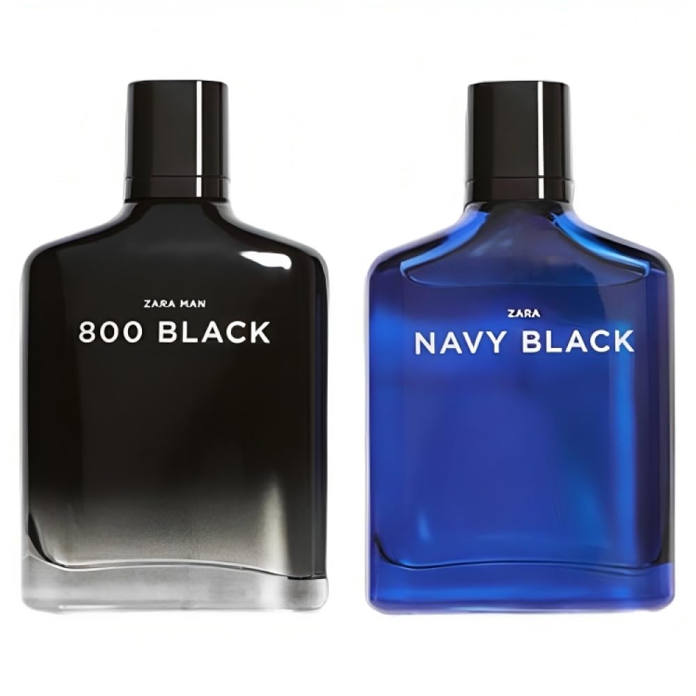 Amazon.com: Zara Navy Black + 800 Black Cologne for Men Fragrance