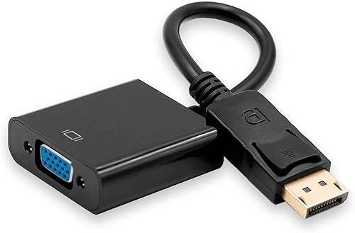 Adaptador DisplayPort a VGA, convertidor de DP a VGA, puerto de pantalla macho a VGA hembra, adaptador de cable convertidor para computadora PC de