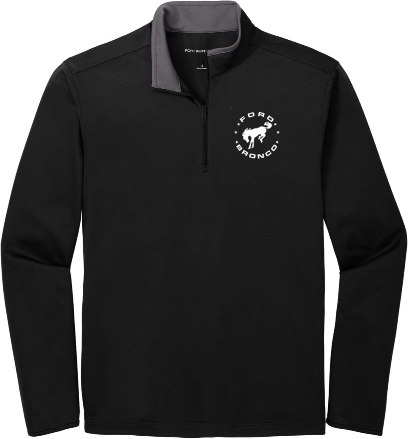 Ford Bronco Circle Chest Print 1/4 Zip Silk Touch Performance Shirt