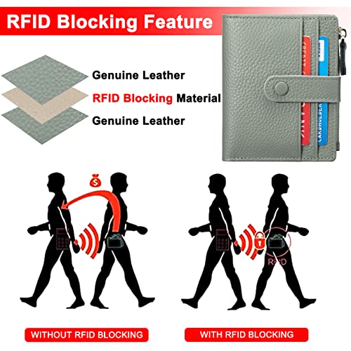 Falan Mule Small Wallets For Women Rfid Blocking Slim Bifold Leather Womens Wallet With Zipper Coin Purse #TOP4