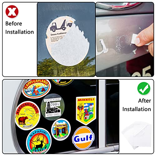 Image of 20 Pcs Clear Static Cling Windshield Sticker Bulk, Static Cling Window Film