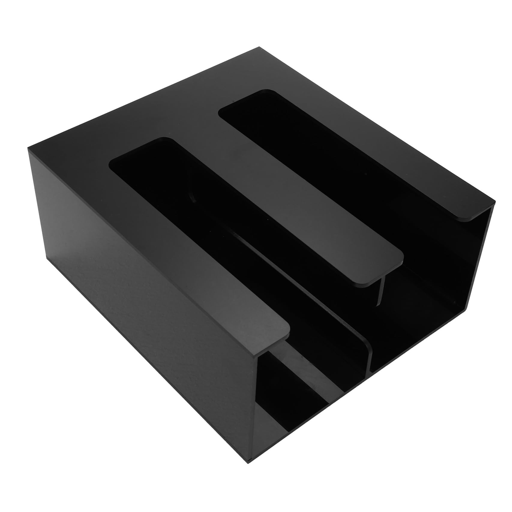 Porte-gobelets jetables en acrylique noir Cabilock pour table