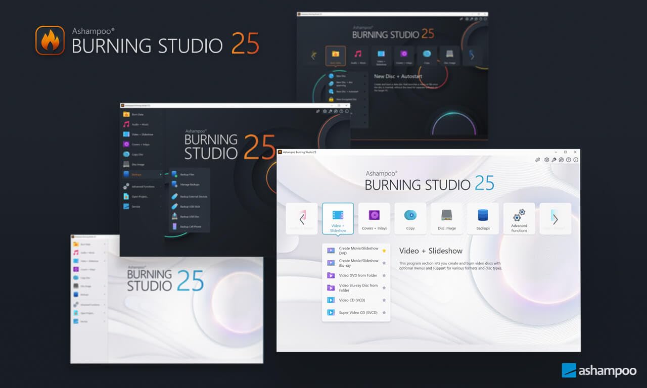 Burning Studio 25 - Multimedia Brennprogramm für Brennen, Sichern, Rippen