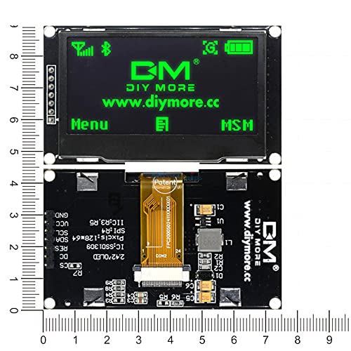 Green 2.42" 2.42 inch LCD Screen 128x64 OLED Display Module IIC I2C SPI Serial 12864 OLED Display for C51 STM32 SPD0301