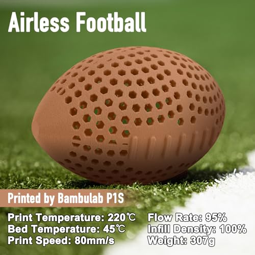 Image of YXPOLYER Flexible PLA Food-Grade 92A Soft PLA 3D Printer Filament 1.75mm 1KG for Printing Dog Chew Toys and Highly Elastic Bouncy Airless Basketball Pet Ball, Brown