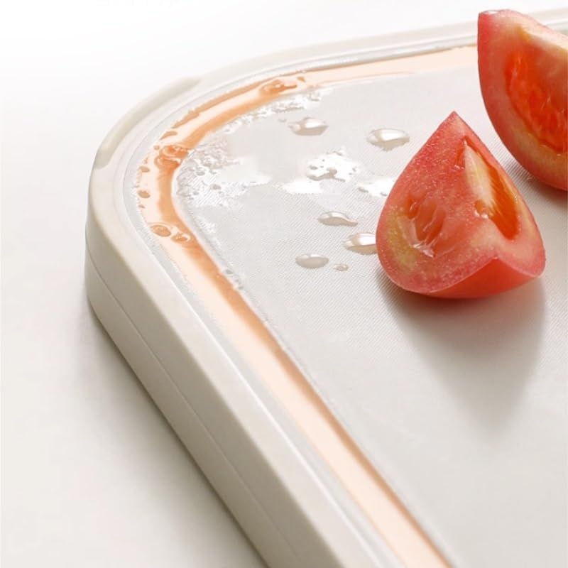 White Plastic Square Kitchen Chopping Board Home Use Available Both Sides with Anti Slip Properties