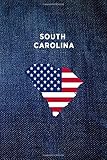 great southern denim  SOUTH CAROLINA: 6x9 lined journal : vintage denim jeans : USA Flag : The Great State of SC (USA 50 States Denim Jeans)