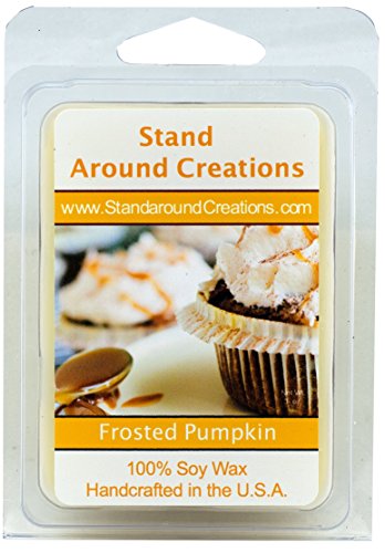 Stand Around Creations Tarta de fusión de cera de soja - Aroma: Pastel crujiente de calabaza 3 onzas Blanco