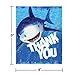 Creative Converting Shark Splash Foldover Thank You Note, One Size