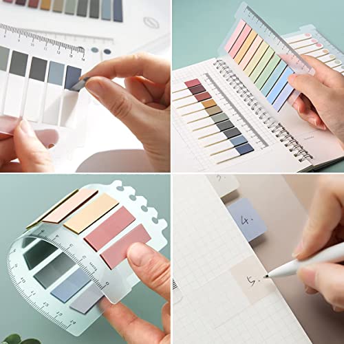 Image of Sticky Tabs Sticky Index Tabs for Annotating Books Page Markers Transparent Sticky Notes Colorful Morandi Sticky Book Tabs (3 Packs | 600 Pcs)