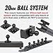 Bulletpoint Dash Mount Cell Phone Holder Compatible with Jeep Wrangler JK JKU (2011-2018) 2 Ball Mounts for Action Camera and GPS Navigation Compatible with iPhone and Android Smartphones