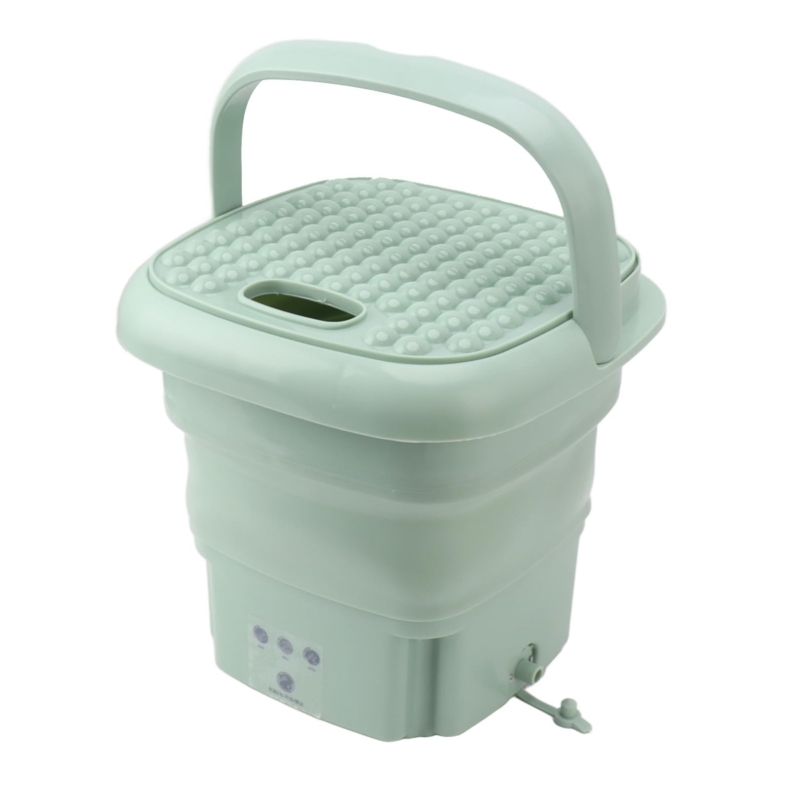 Lavadora Portátil, Mini Lavadora Plegable para Ropa de bebé, Ropa Interior, Artículos Pequeños, Apartamento, Lavandería, Camping, RV, Viajes, Ligera y Fácil de Llevar (Verde)
