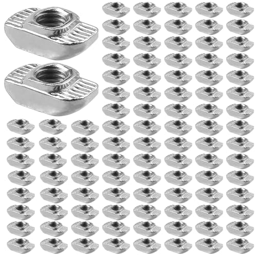 OWLMATE Pack of 100 Hammer Head Screws M6, Slot Nuts M6, Hammer Head Screws M6 for Aluminium Profile Extrusion Slot Standard 30 Series