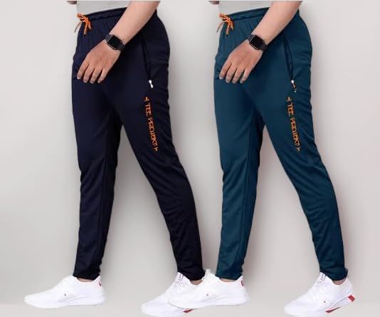 Pinkmint Men Combo Track Pant with Lycra Elastic Jogger Suitable for Active Wear, Jogger Yoga Wear, Sports (Pack of 2)