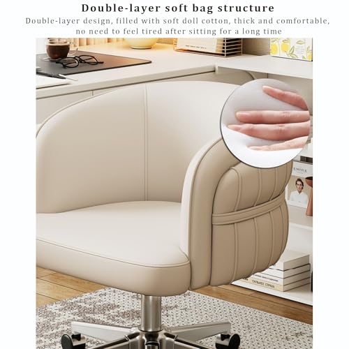 Chaise de bureau pivotante ergonomique réglable en hauteur similicuir