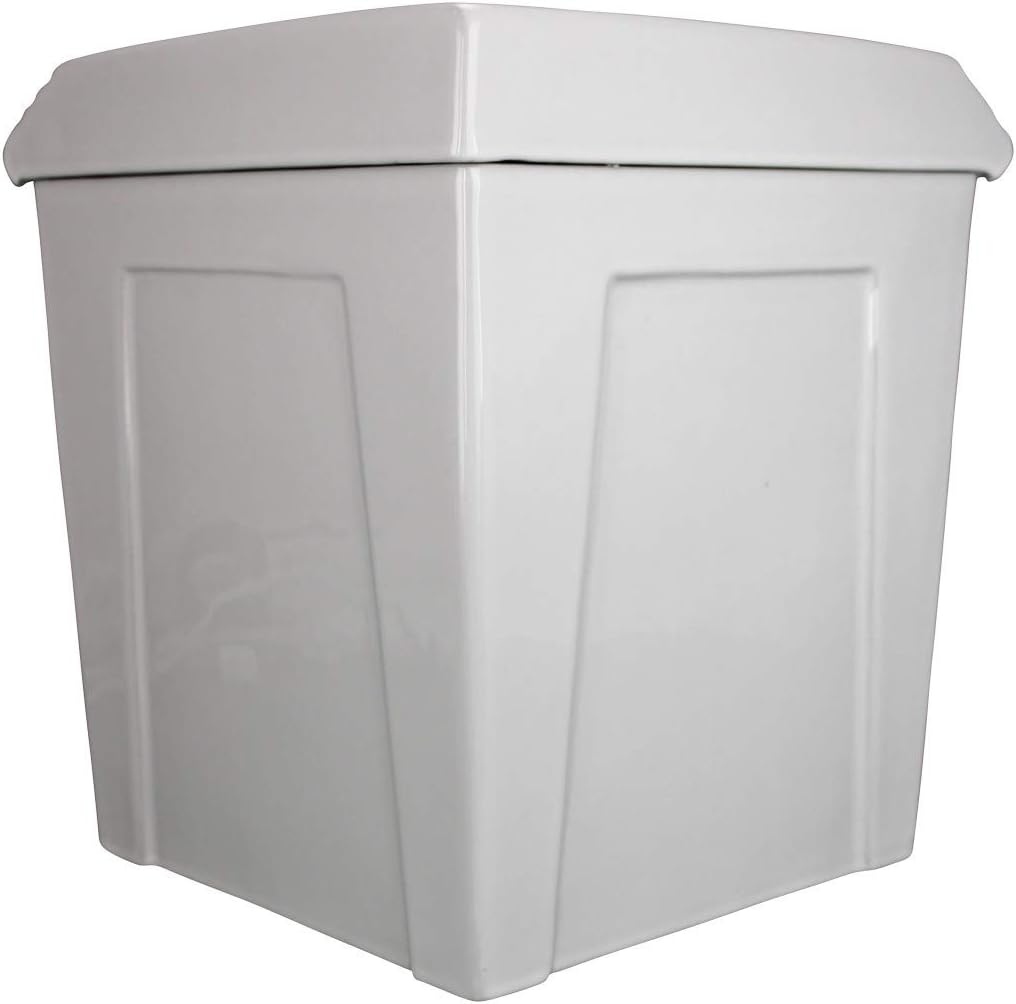 RENOVATORS Supply Manufacturing Sheffield 1.6 GPF Dual Flush Corner Toilet Tank with Gravity Fed Technology in White 13747