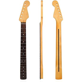 Electric Guitar Neck with 22 Fret Maple Fingerboard for Fender DIY Parts and Replacement