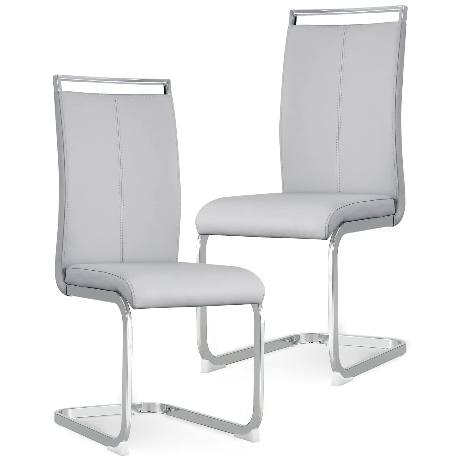 Baysitone Modern Dining Chairs Set of 2 Light Grey