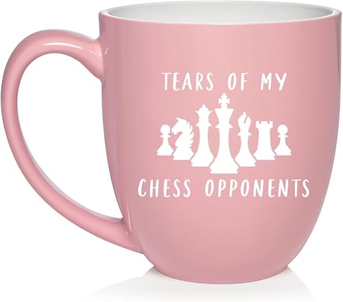 Miniatura 10 de Taza de café de cerámica con diseño de los oponentes de las lágrimas de mi ajedrez, regalo para ella, él, amigo, compañero de trabajo, esposa,