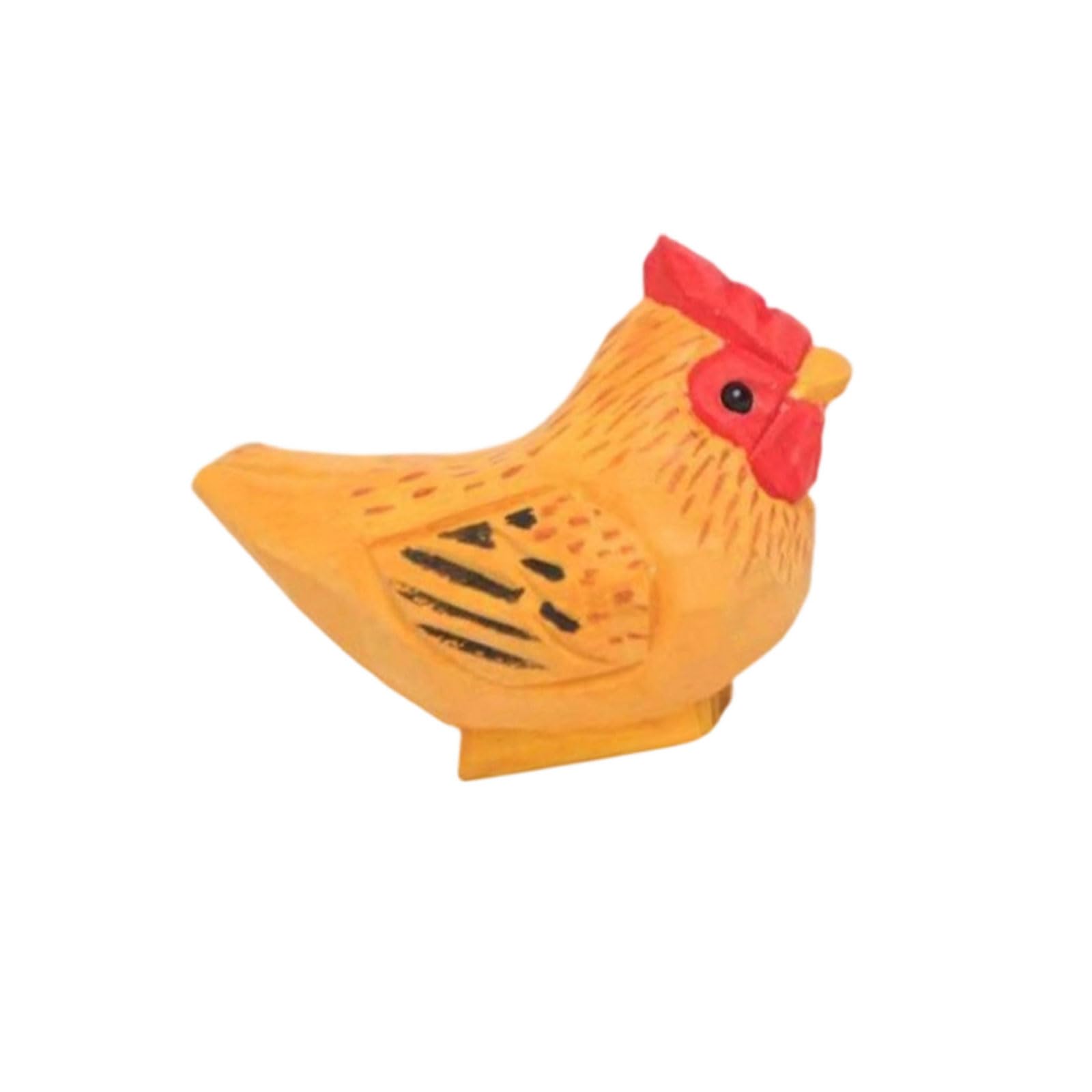 Msioytog A Hand Carved Wooden Hen Statues Wooden Nimal Sculpture Table Decorations Collectible Figurine Home Decors Unique Gift Hand Carved Hen Figurine