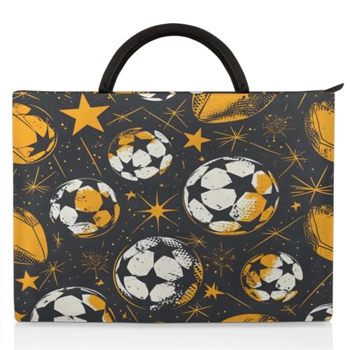 Stars Football Rugby Laptop Sleeve with Handle Waterproof Computer Carrying Case