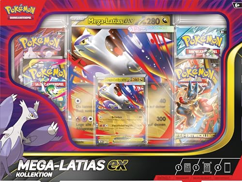 Pokémon-Sammelkartenspiel: Kollektion Mega-Latias-ex (1 holografische Promokarte, 1 überdimensionale Wackelbildkarte & 4 Boosterpacks) – Bild 3
