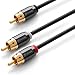 Produktbild zanasta 3m Stereo Cinch Audio 1 Cinch zu 2 Cinch Kabel | RCA Audiokabel Y Splitter Metall Stecker
