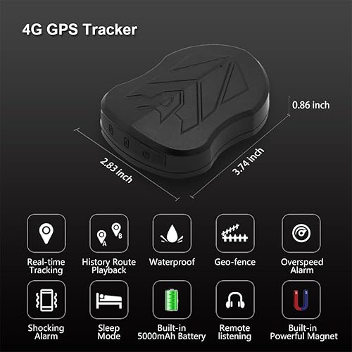 Miniatura 2 de SinoTrack ST-905L - Rastreador GPS 4G para vehículos, batería fuerte, antirrobo, rastreador GPS impermeable, dispositivo de ubicación en tiempo real