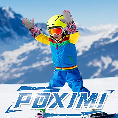 Poximi Kids Waterproof Gloves Toddler Snow Boys Gloves Warm Baby Girls Mittens For Winter Ski Glove (Blue Shark, 2-4T) #TOP5