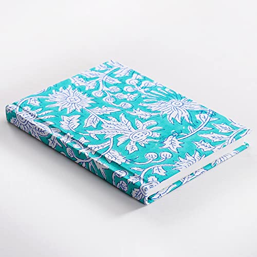 Image of Ravaiyaa - Attitude is everything Hand Block Printed Fabric Journal Handbound Notebook Gifts for Writers Recycled Paper Notebook Diary