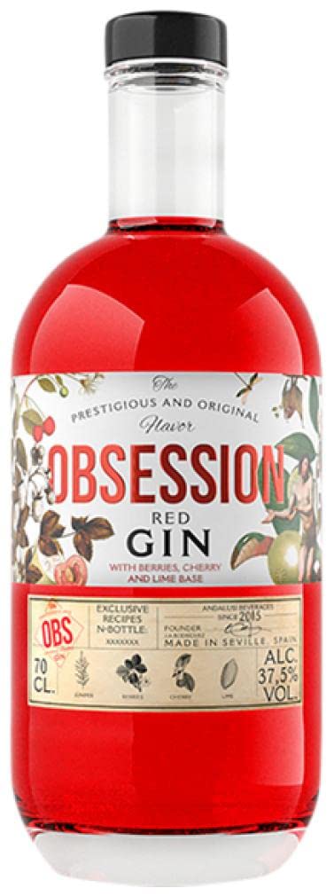 3 × Ginebra Andalucí Obsession Red (Caja de 3 Botellas de 70 cl)