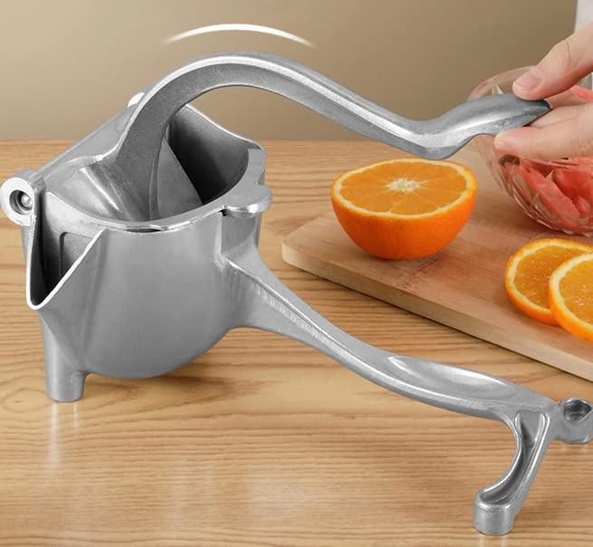 Pissente Manual Fruit Juicer, Portable Manual Fruit Squeezer, Lemon Orange Squeezer Extractor Squeezing Tool, Aluminum Kitchen Handheld Extractor