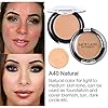 Waterproof Full Coverage Concealer With Primer Sponge Set, Smooth Matte Flawless Creamy Liquid Foundation Corrector Makeup Kit for Face Eye Dark Circles Spot Acne Scar Cover (0.2Fl, Natural)