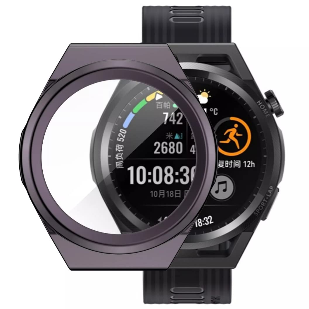 Dado Full Case Cover Protector Compatible with Huawei Watch GT Runner, TPU Full Screen Protector Cases Frame (Gray)