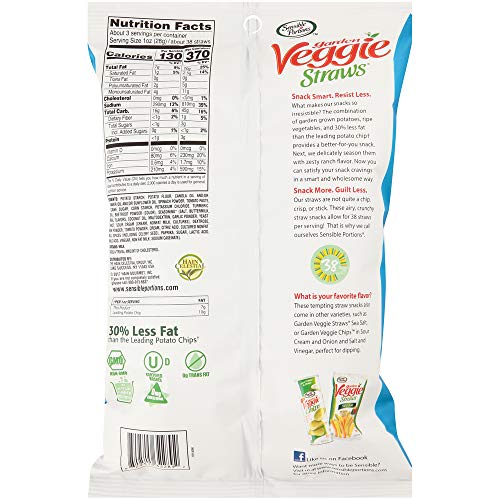 Sensible Portions Garden Veggie Straws, Zesty Ranch, 2.75 Oz (Pack Of 6) #TOP1