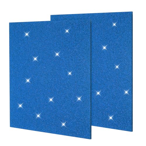 Plaque plastique acrylique découpe laser bleu translucide 3mm de 20,3x20,3cm uxcell paillettes